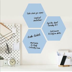 RoomMates Blue Hexagon Dry Erase Peel and Stick Wall Decals